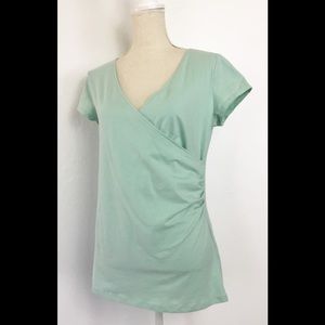 Merona Faux Wrap Top Short Sleeve
